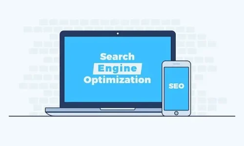 image of seo full form in laptop by best digital marketing strategist in kottayam